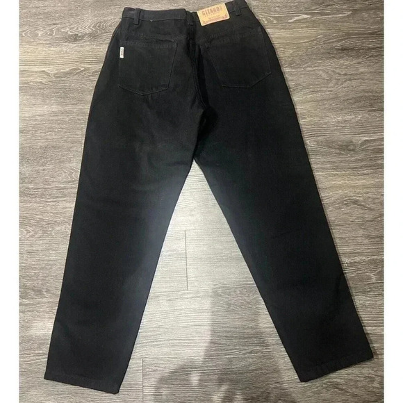 Vintage Gitano Classic Black Mom Jeans With‎ High Waist Size 14 100% Cotton - Picture 1 of 7
